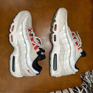 Nike White and Red Air Max Sneakers